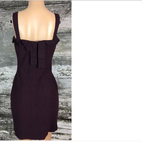 St. John Purple wool scoop neck sweater dress - Picture 5 of 8